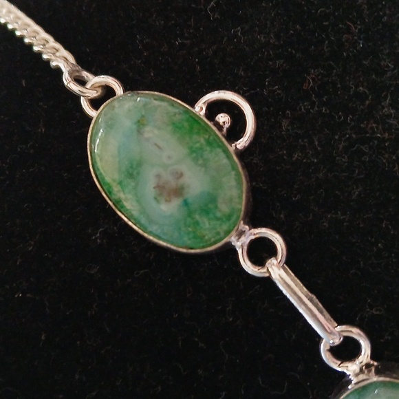 New Solar Quartz Agate 925 Silver Necklace. - Picture 4 of 12